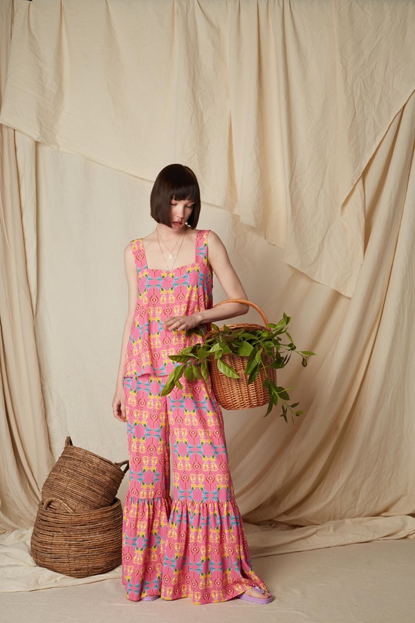 ASPOUS PANTS (Oriental Pink Print)