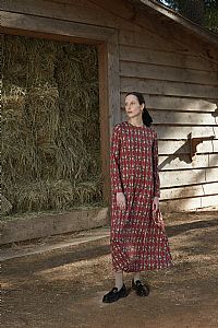 HELIOS DRESS (Hermes Bordeaux Print)