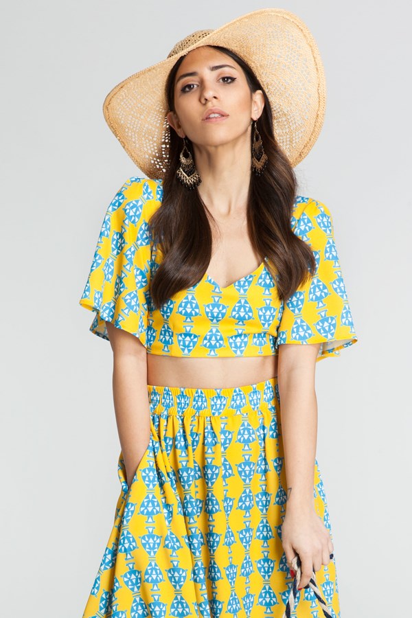 KYLIX Crop Top (AMFOREAS YELLOW)