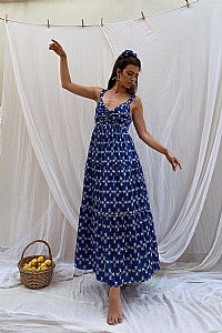 Blue Krinon Dress