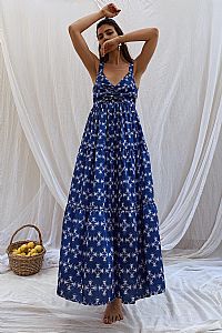 Blue Krinon Dress