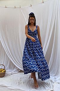 Blue Krinon Dress