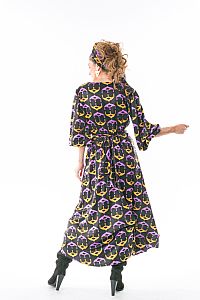 MELITTA Dress in Mustard/Purple