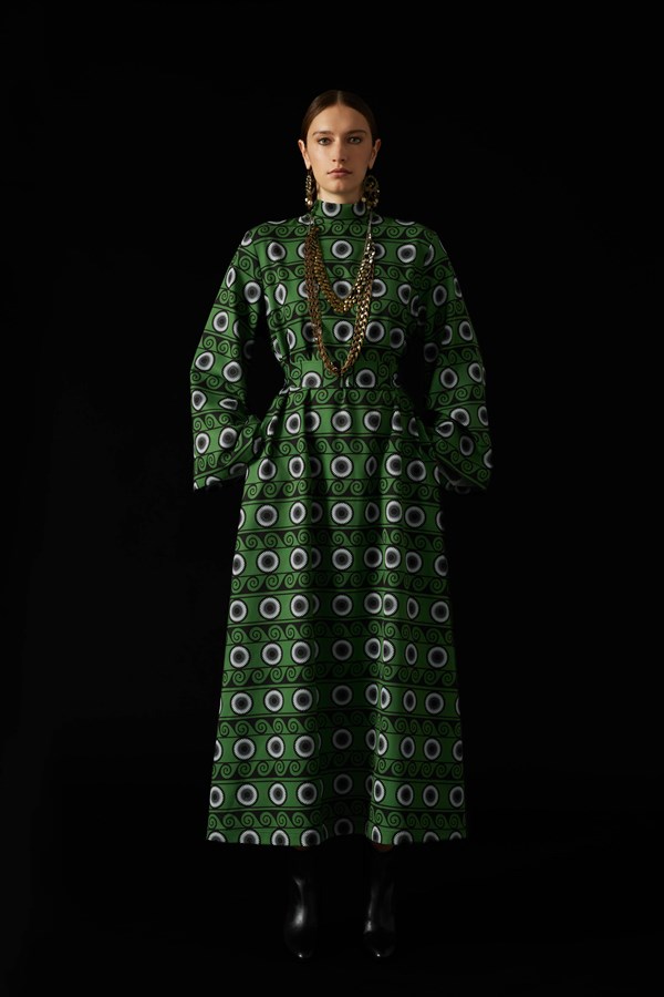 METOPI MAXI DRESS (Waves+Circles)