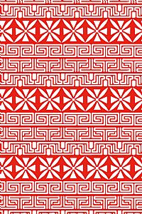 ATTICO MAXI DRESS (Red Labyrinth&Flowers)