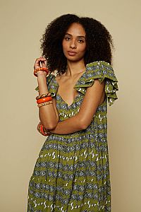 ALOGON MINI DRESS (Green Jewellery&Horses)