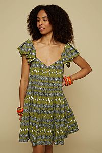 ALOGON MINI DRESS (Green Jewellery&Horses)