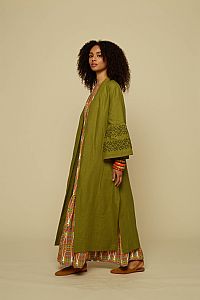 KIMONO ATTICO (GREEN/BLACK EMBROIDERED)